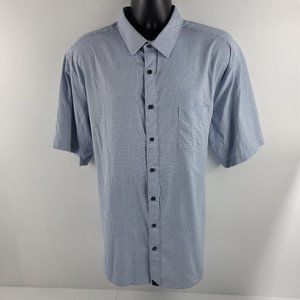 Untuckit 3XL blue plaid button down shirt 421 Tall 3XLT mens